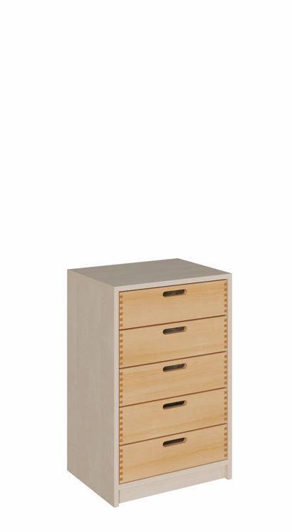 K Schrank 80 cm, 5 Massivholzschübe